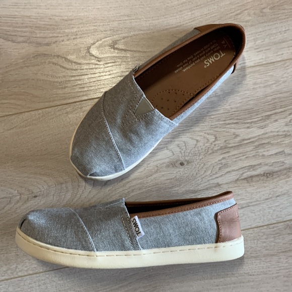 Tom’s Youth Alpargata Woven Grey size Y4 - Picture 3 of 7